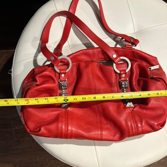 Red Leather Shoulder Bag - Picture 5 of 9